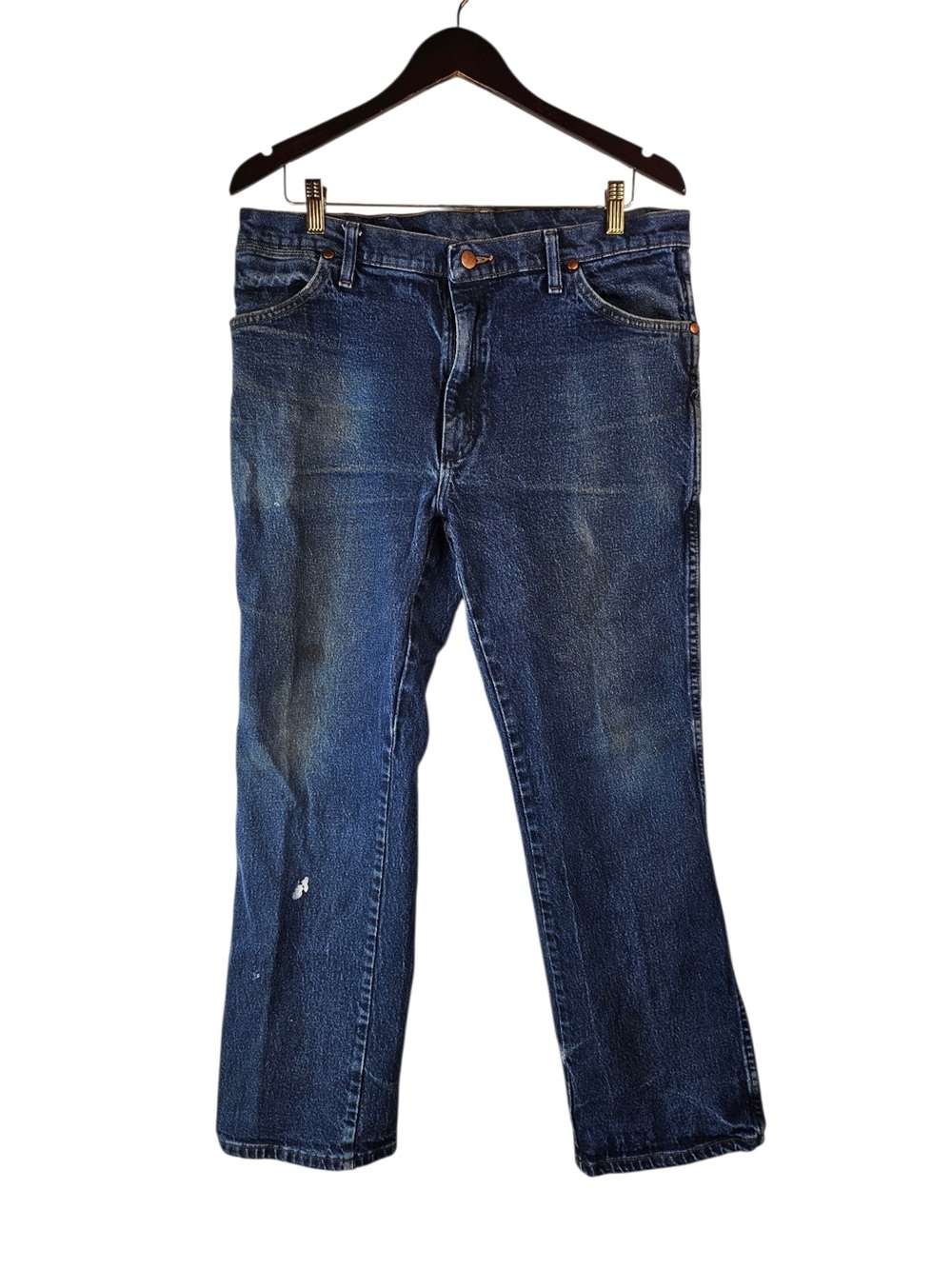 Wrangler Mens 36x30 Regular Fit Cowboy Cut Denim Jeans 947STR Medium Wash
